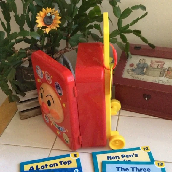 Red Rolling Suitcase with 9 Scholastic Books - Picture 4 of 7